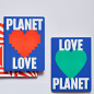 Preview: Nuuna, Notebook, Flex cover from recyceltem leather doted pages, blue-white-red-green, Planet Love, style